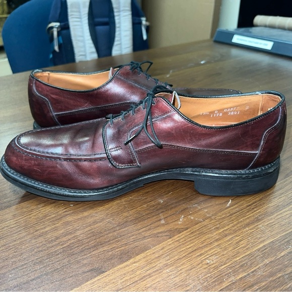 ALLEN EDMONDS BRENTWOOD Burgundy  LEATHER OXFORD MEN'S  SIZE 12.5B - Picture 7 of 12